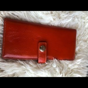 Coach orange big wallet